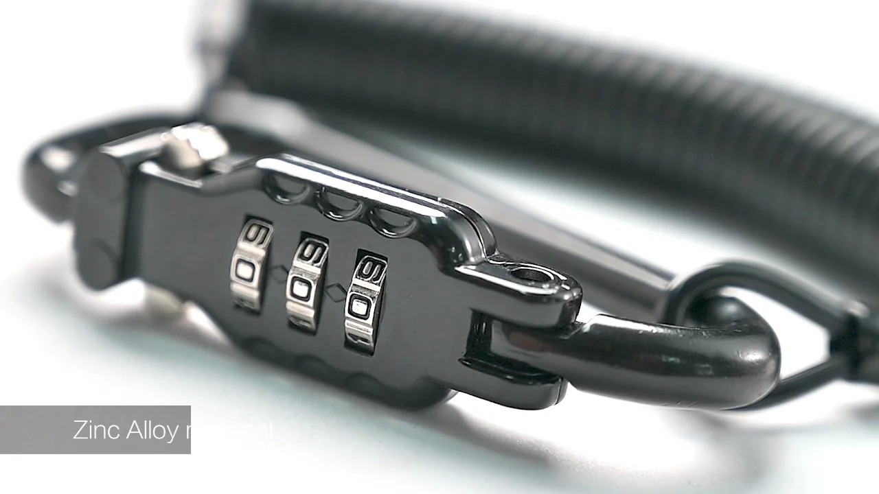 3 Digit 15 Inch Combination Trigger Gun Cable Lock For Fits Pistols