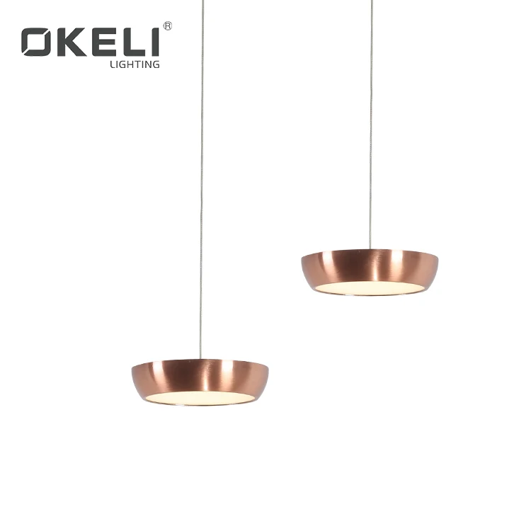 OKELI  Modern hotel ceiling mounted pendant light round aluminum 12w 18w 24w led hanging lamp