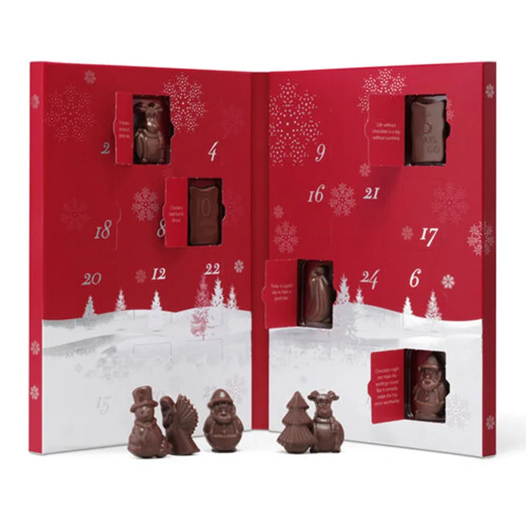 Diy Gift Empty Chocolate Paper Package Box Christmas Tree Advent