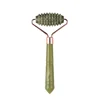 Hot Selling Single Head Jade Roller Green Cone Tip Acupoint Handle Toothed Roller