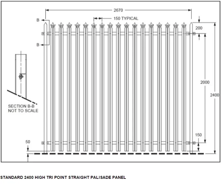 Europäischer Art-PVC beschichteter Metallpalisade-Zaun PanelsFor Road und Eisenbahn