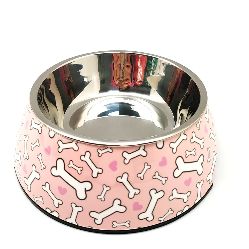 High Quality Melamine Dog Bowls Stainless Steel Pet Feeding Food Bowl