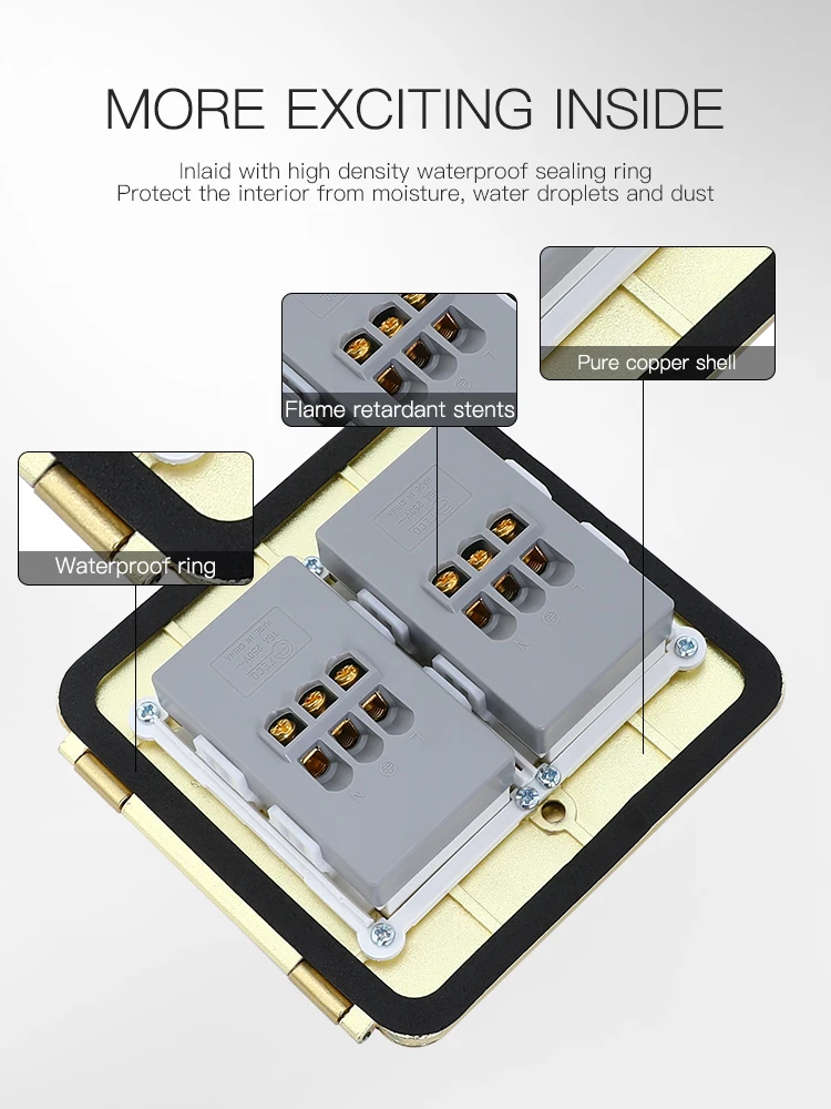 American Standard multi module electrical open floor socket
