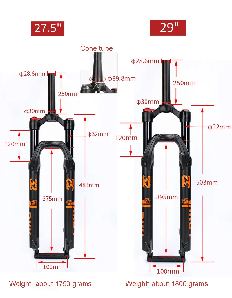 Oem Full Suspension Mountain Bicycle Parts Zoom Cheap Alloy Mtb Fork 26 ...