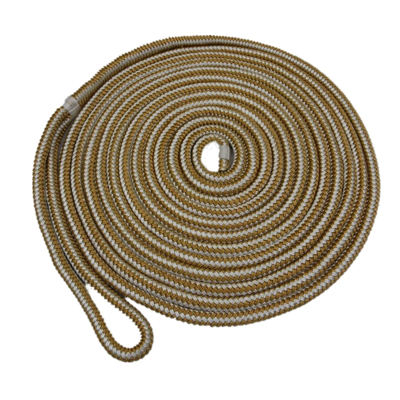 Premium Polyester Dock Line Double Braided Mooring Rope for Yacht Boat
