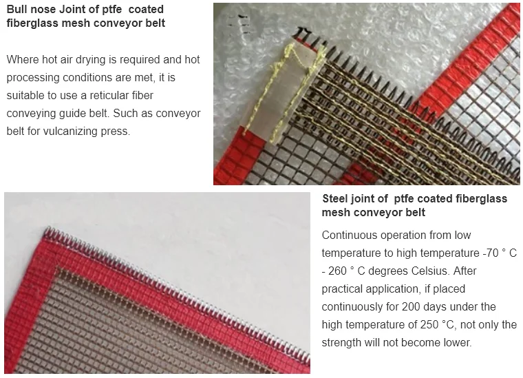 teflon coated mesh belt