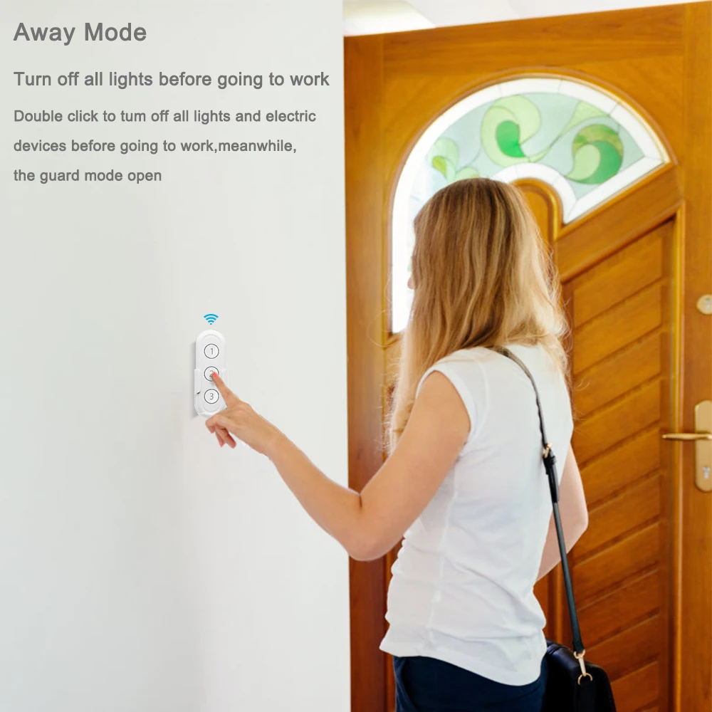 Tuya Smart Life ZigBee Smart Home Wireless Switch 3 Gangs Remote Tuya Zigbee Hub Required No limit to Control Home Device - ANKUX.COM