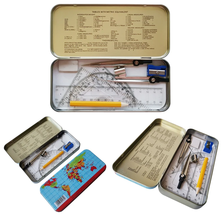 Custom Metal Math Geometry Compass Set