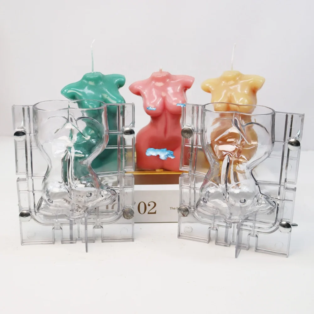 Dm524 Curvy Female Body Acrylic Candle Mold Human Torso Sculpture
