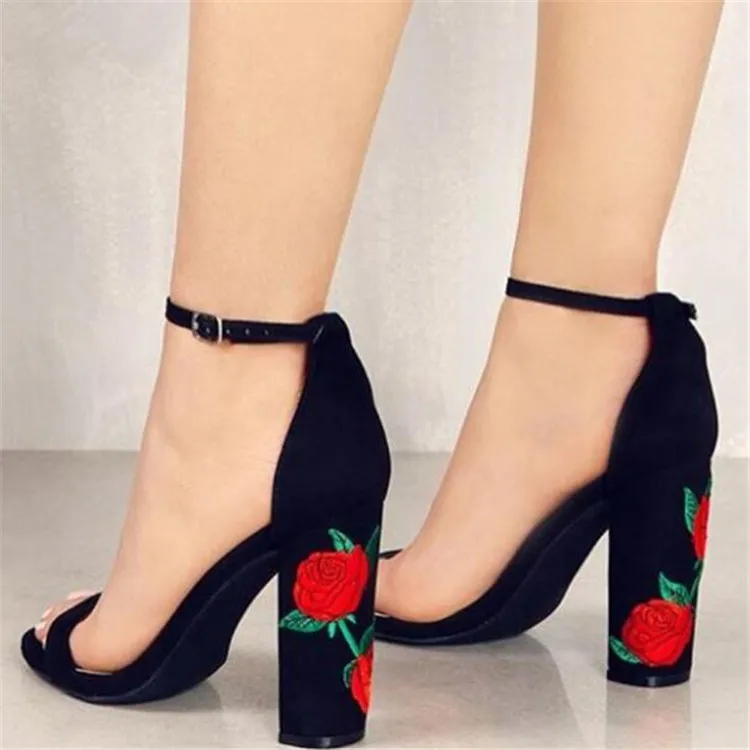 flower high heel shoes