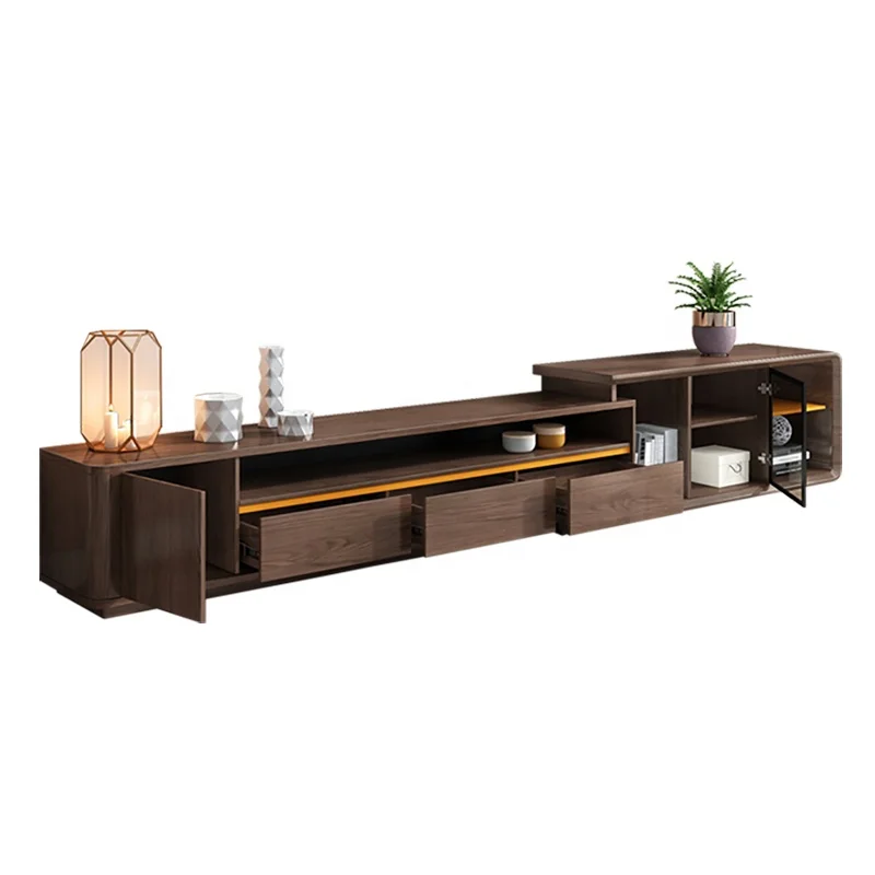 New Chinese Style Design Modern Furniture Long Wooden Tv Stand For