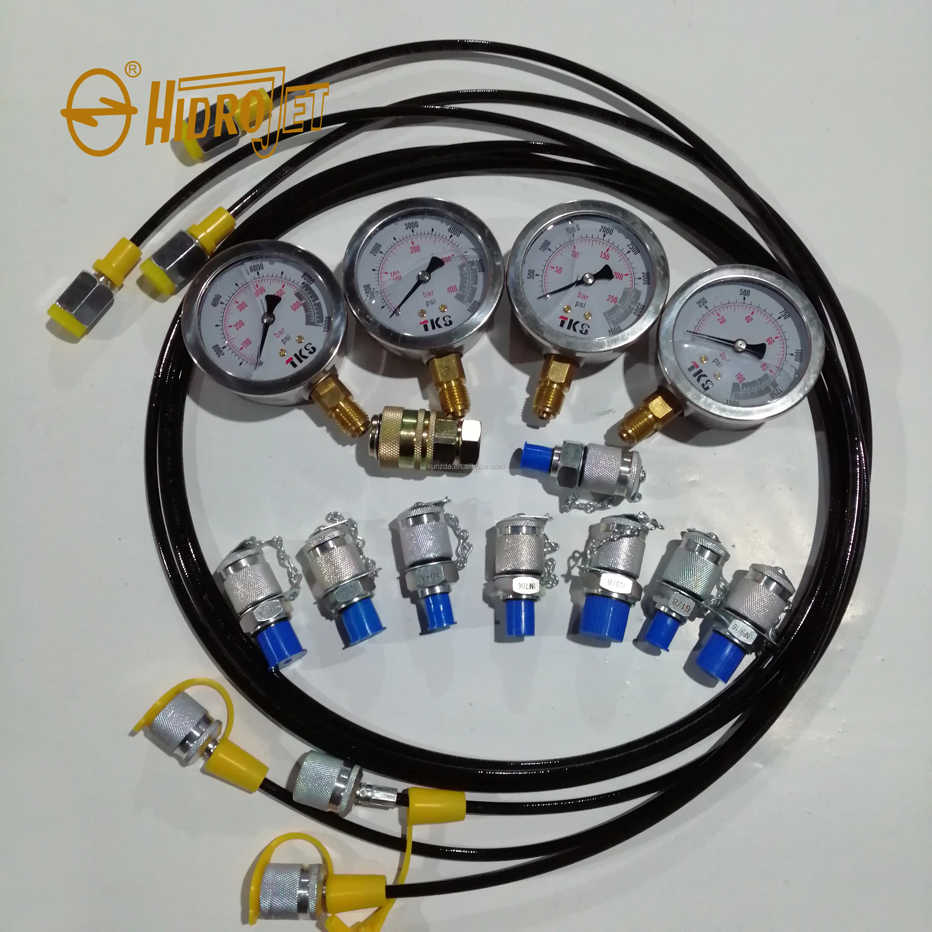 New Arrival Parts 0400bar Hydraulic Pressure Gauge Test Kit 06000psi