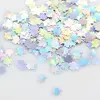 Ultrathin Maple Leaves Shape Sequins Nail Glitter Paillettes Laser Silver Eo-Friendly PET Sequin Nails Art Material