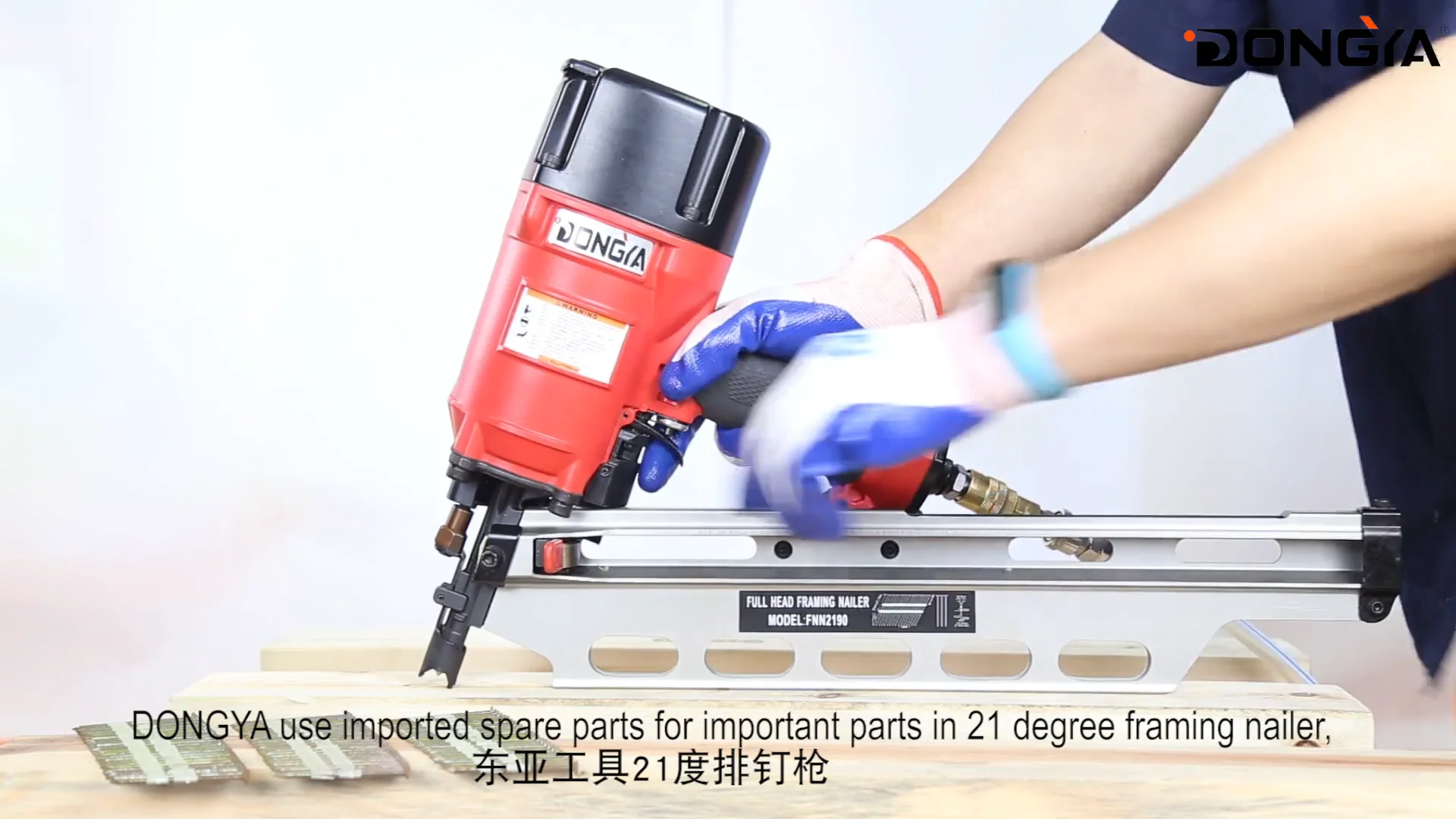 2190 Hot 21 Degree Woodworking Nail Gun Machine Pneumatic Framing