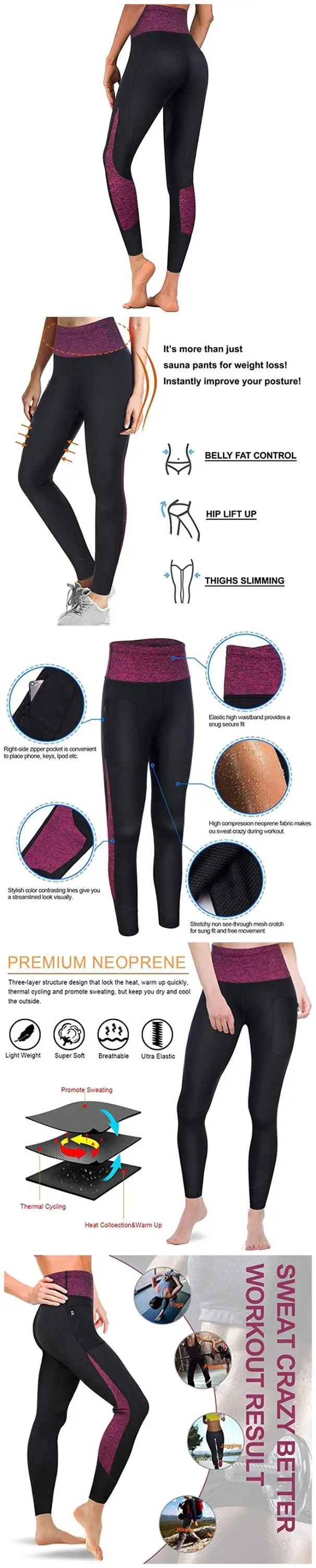 neoprene workout pants high waist