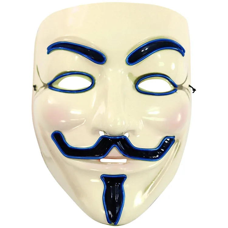 Amazon Hot Selling Rave Joker Led Halloween Lighting Glowing Mask