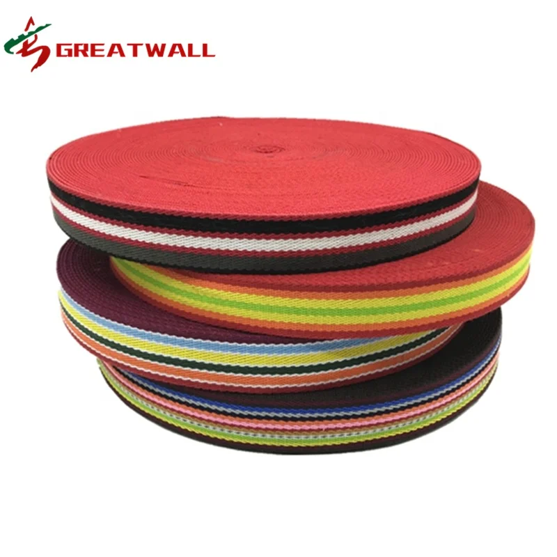 China Factory Supply Customized Webbing Tape Roll Woven Polyester Cotton Nylon Jacquard Webbing Strap nylon webbing strap