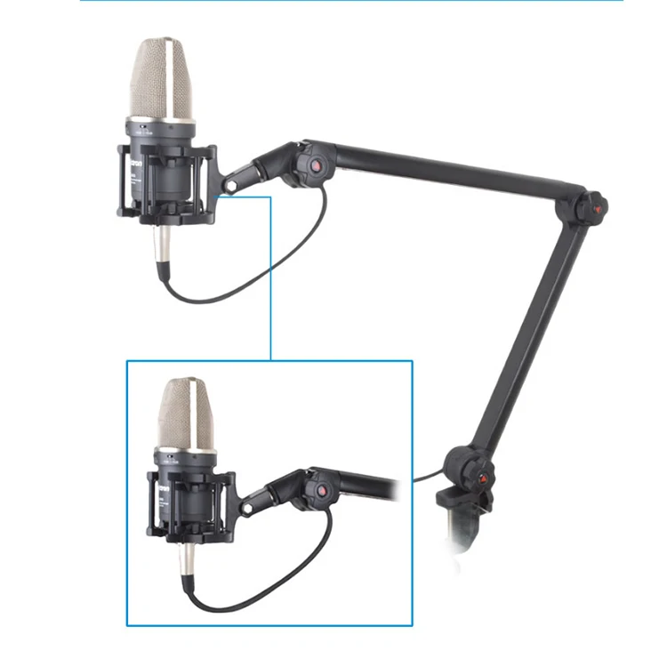 Alctron MA614 Professional Flexible Adjustable Microphone Stand broadcasting mic holder Suspensionboom Scissor Arm Stand