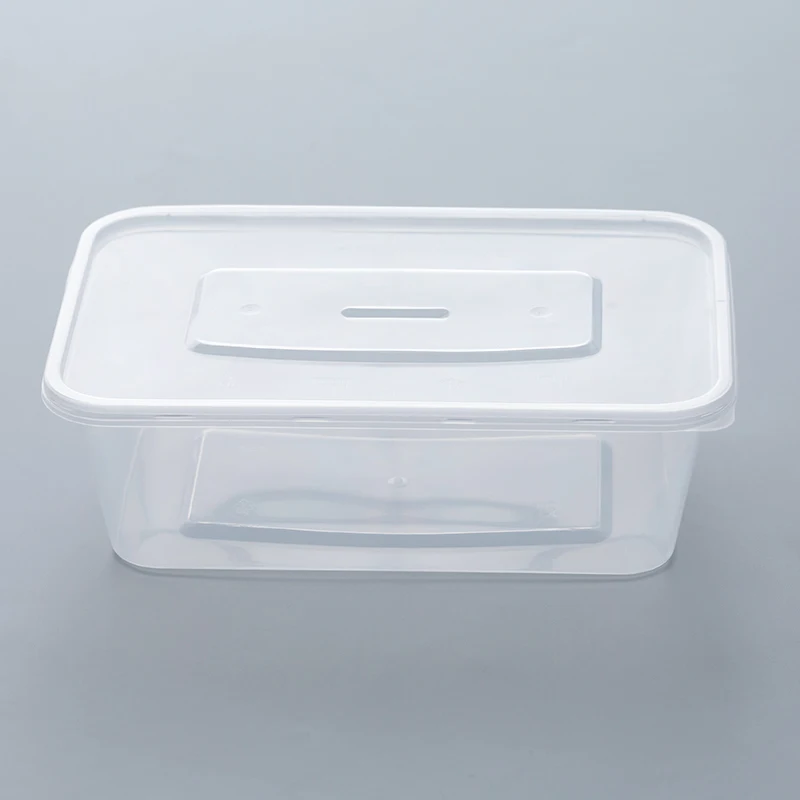 Disposable Black Plastic Food Containers With Lids Lunch Boxes Meal
