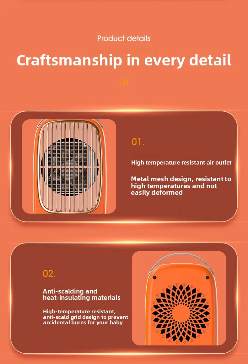 Ptc Fan, 1200W, Plastic, 30m, LED - detail 34