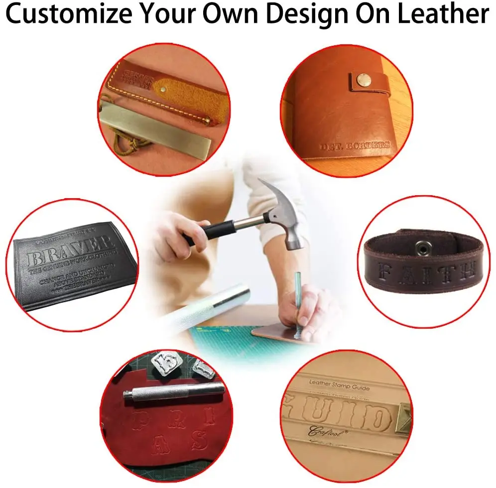Alphabet Stamp Tools Set Leather Craft Stamping Tools Leather Art Craft Tool (19mm 27pcs