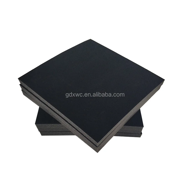 Custom Foam Insert With Black Flocking Sponge Foam Packing For Metal
