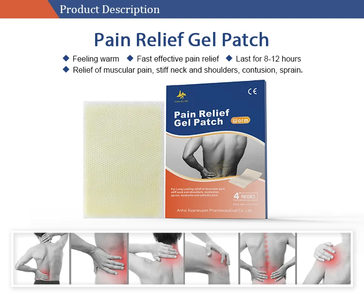 Customized Product Hydrogel Plaster Warm Pad Menthol Pain Relief Gel