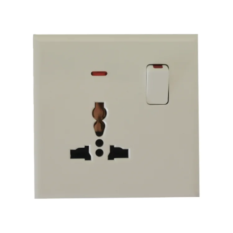 Factory Direct British Wall Mounted Electrical Switch Socket PC Panel White Wall Switches 13A UK Power Socket Outlet