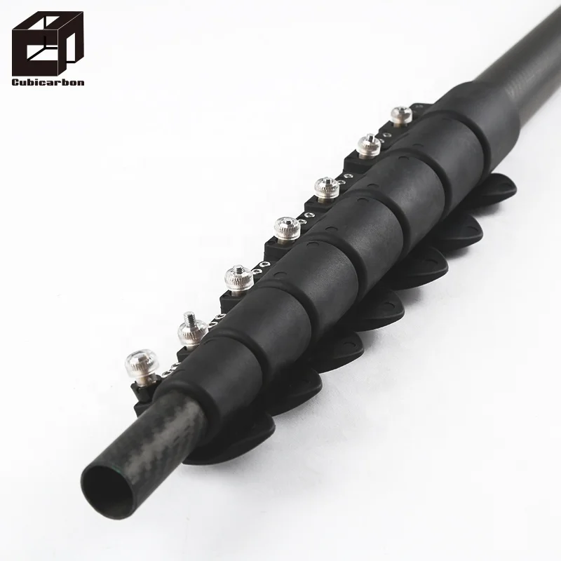 10m High Carbon Fiber Telescopic Mast Pole Hollow Rod Carbon Fibre