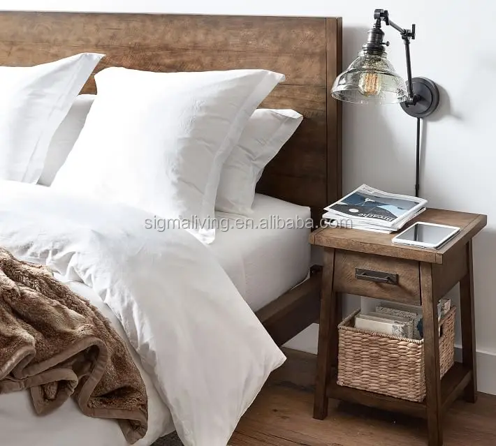 Home furniture American style wood bed living room farmhouse wood bed