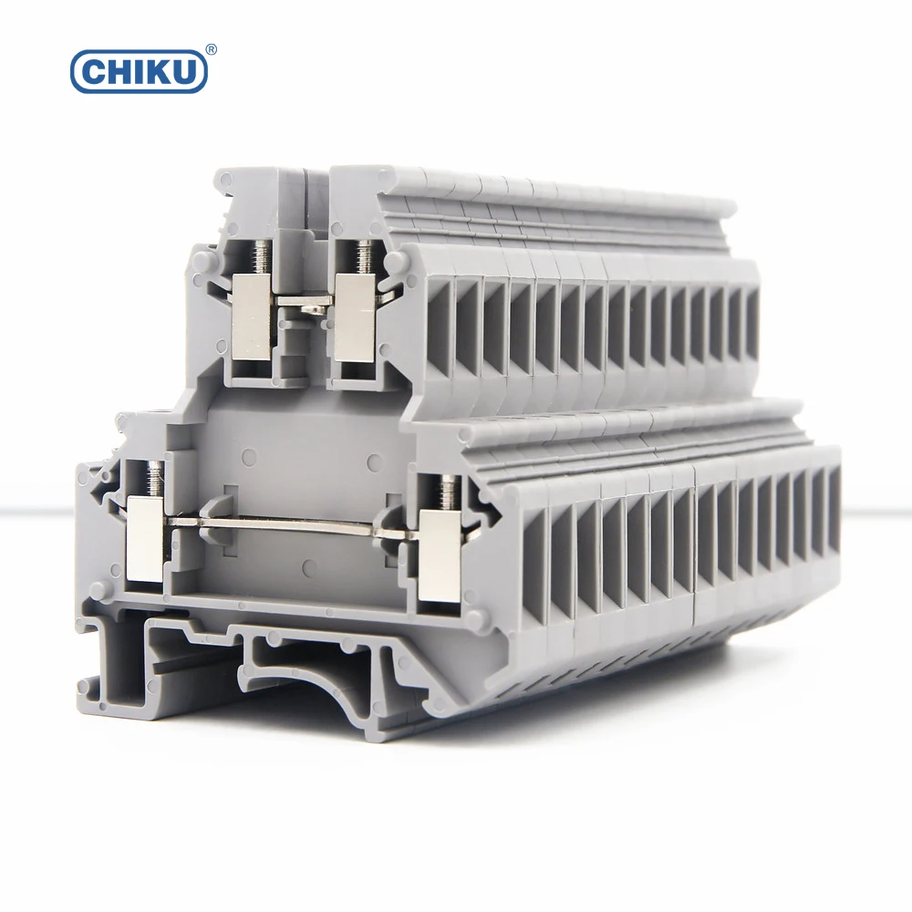 Ukk 5n Double Level Screw Terminal Block,Din Rail Connector 32a 4 Mm U