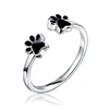 Factory Cheap Animal Rings 925 Sterling Silver Pet Dog Puppy Open Ring For Women