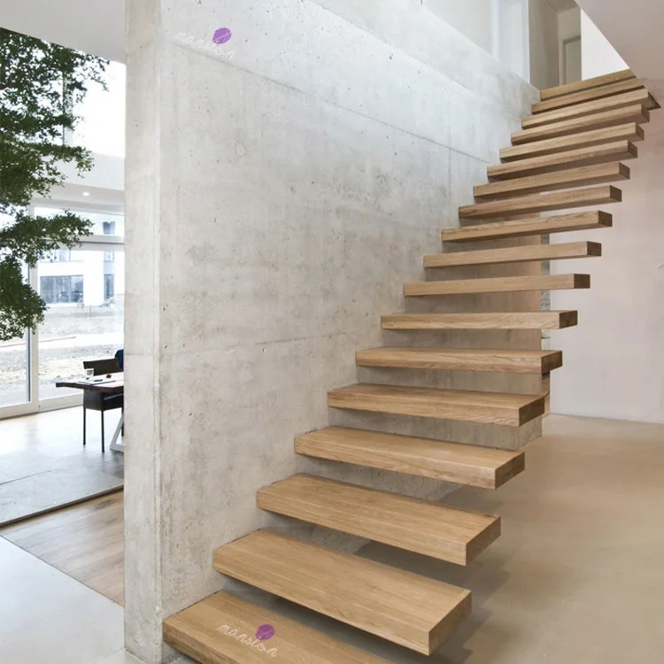 Modern Floating Stairs With Invisible Stringer Buy Floating Stairs