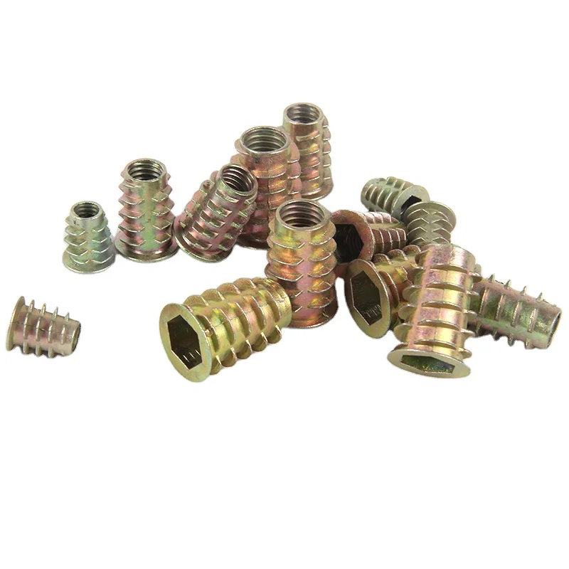 Wood Threaded Inserts,Wood Insert Nut Type D,Flat Head Furniture Nut ...