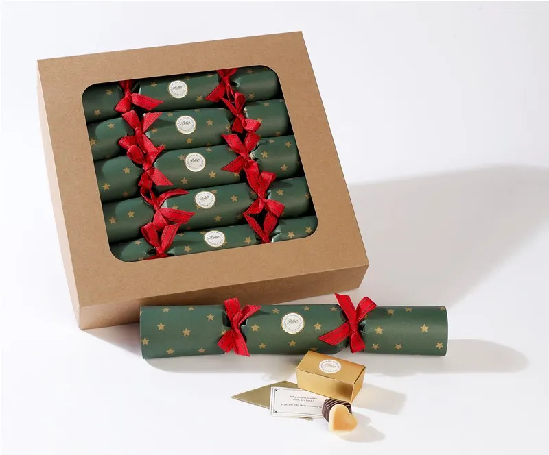 8inch Gifts Crackers Toy Customized Party Decorations Gold Silver Printing Luxury Wholesale