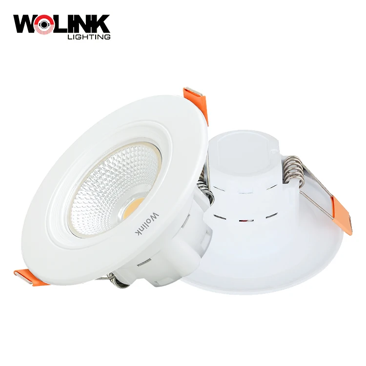 Long life high brightness indoor decoration PMMA pbt cob 3w led downlight