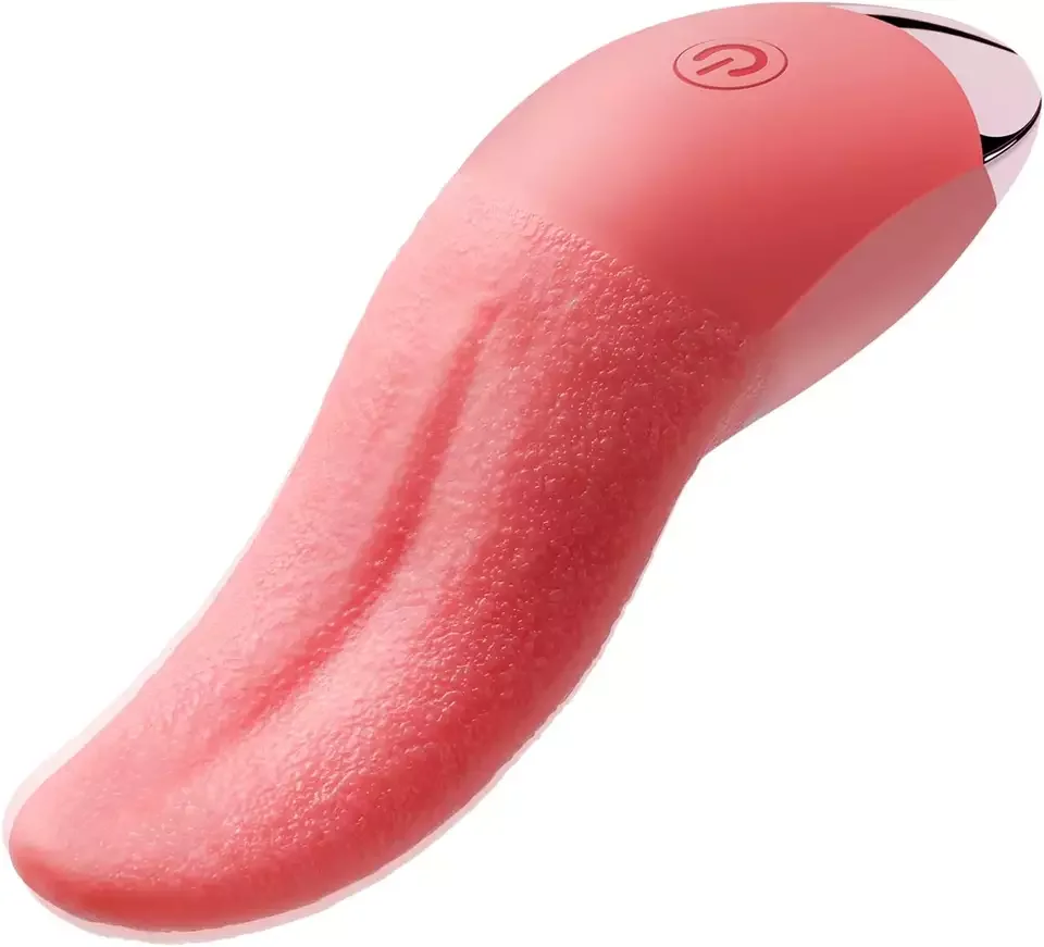 Silicone Big Tongue Vibrator Clitoris Oral Licking G Spot Pussy Stimulation  Automatic Heat Vibrating Tongue Sex Toy for Woman