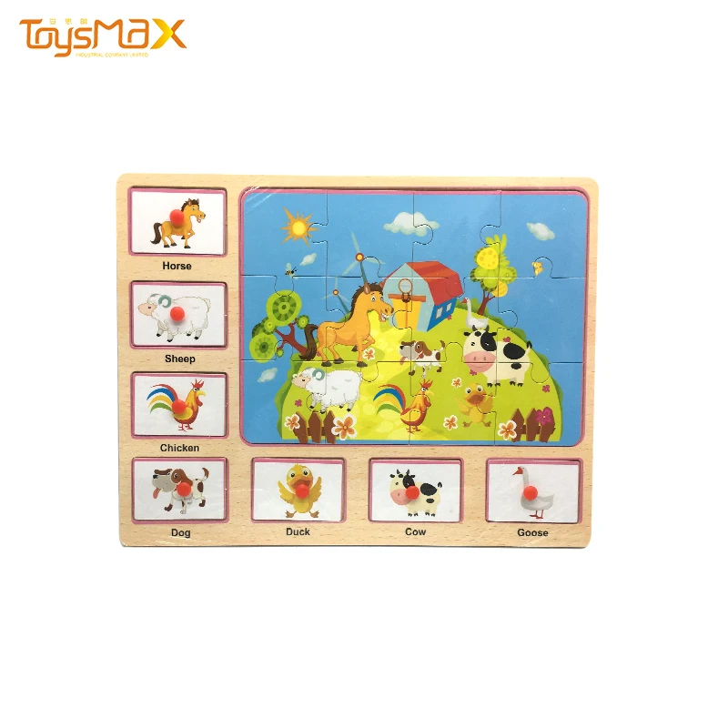 China Manufacturer  OEM Diy Jigsaw  3d Wooden Puzzle  Animal Educational Kids Toy