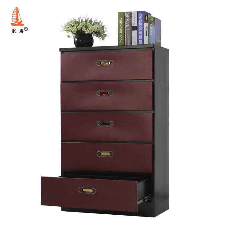 Home Furniture Bedroom 5 Drawer Dresser Steel Chest Of Drawer