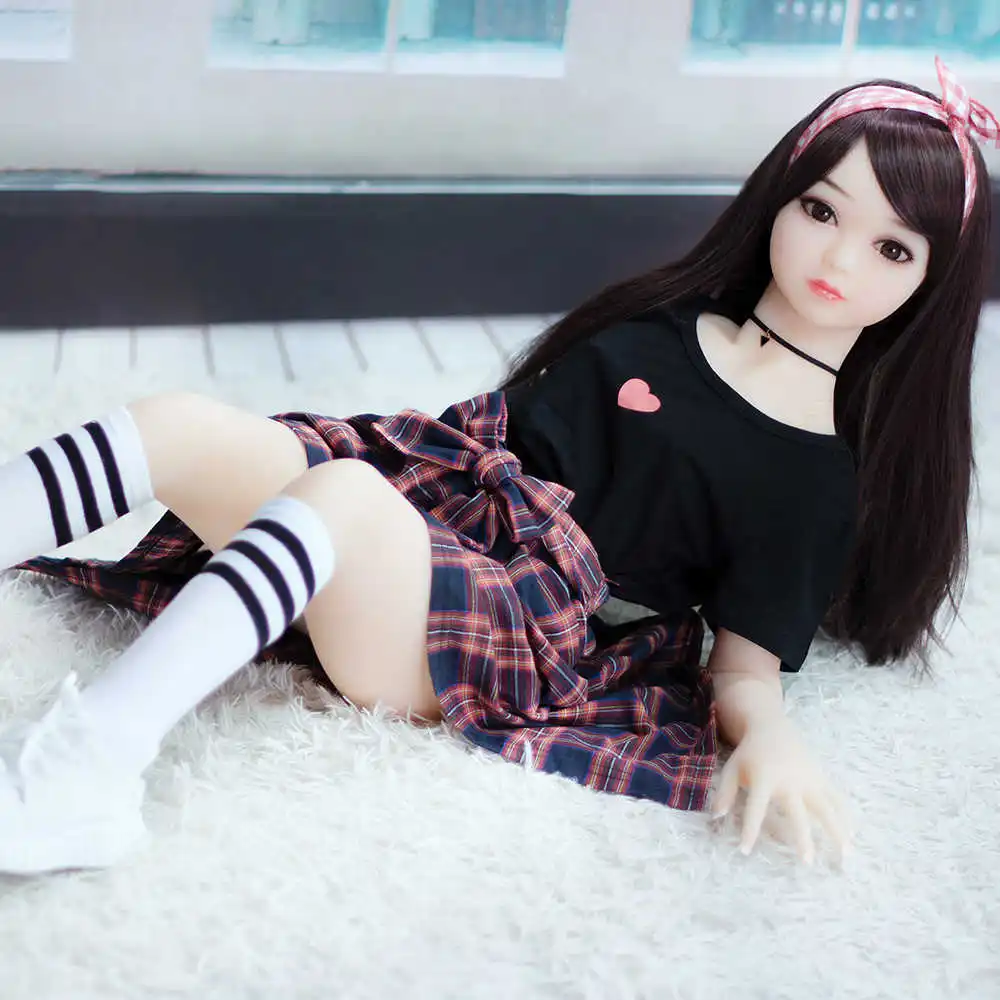 100cm Japanese Flat Breast Realistic Silicone Little Sex Girls Doll