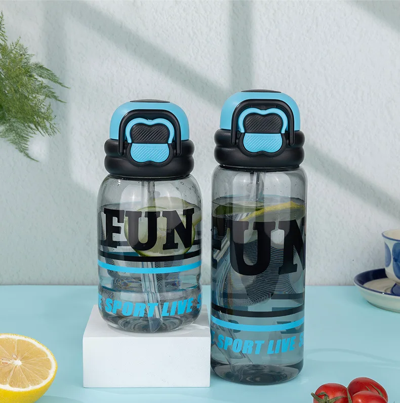 Unisex Tritan Sports Water Bottle Large Capacity Portable Gym Cup High Temperature Resistant for Camping Direct Drinking Method