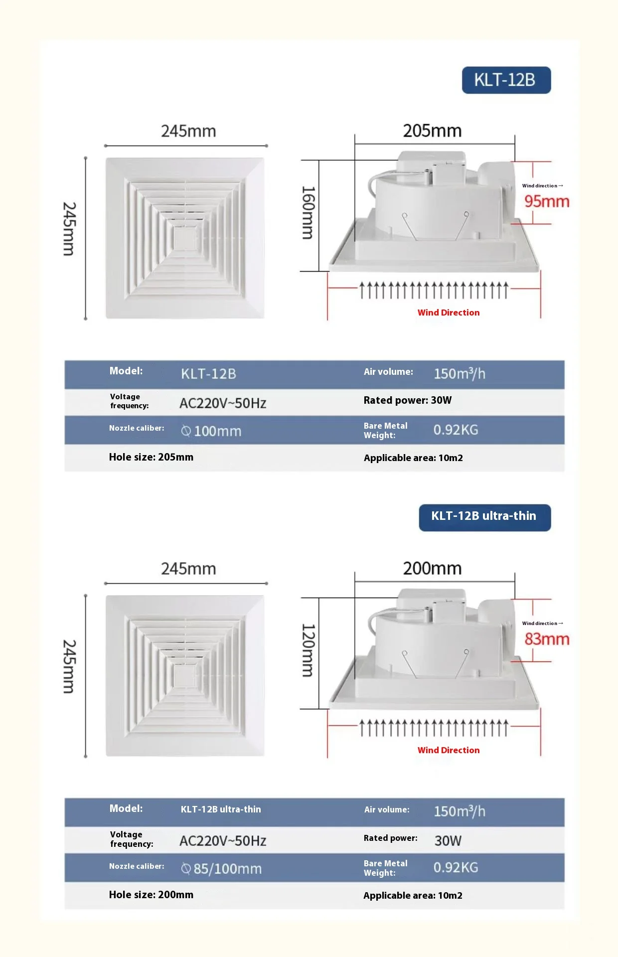 Integrated Ceiling Ventilating Fan, Plastic, 110v-220v - detail 30