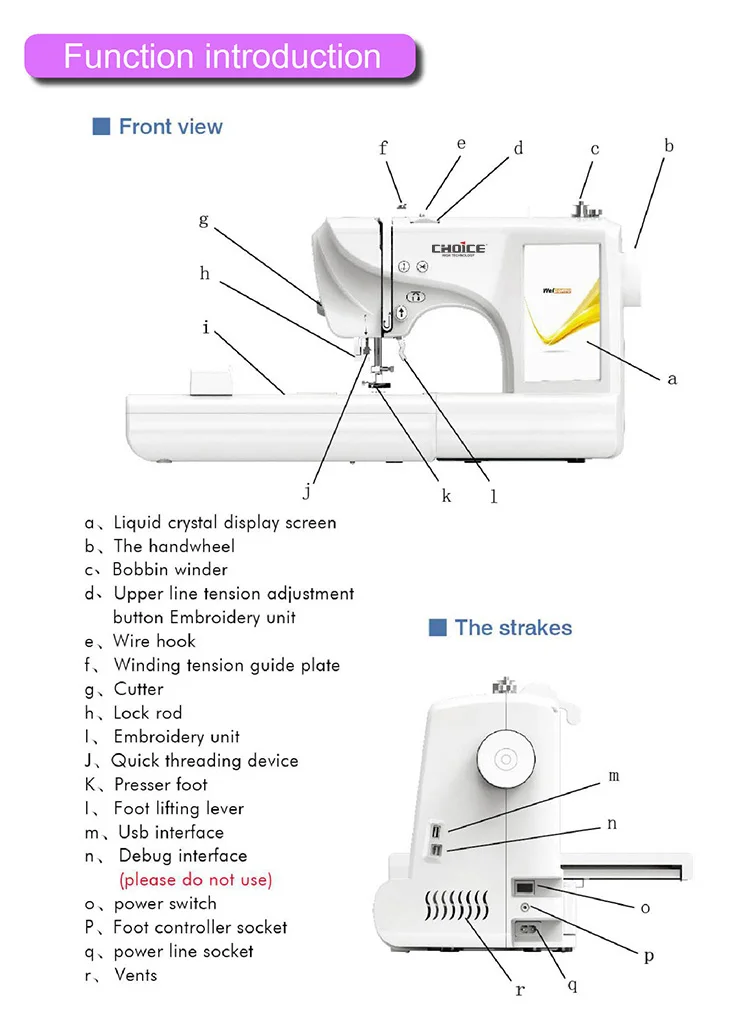 Domestic Sewing Machine Golden Choice Gces5 Computer Domestic