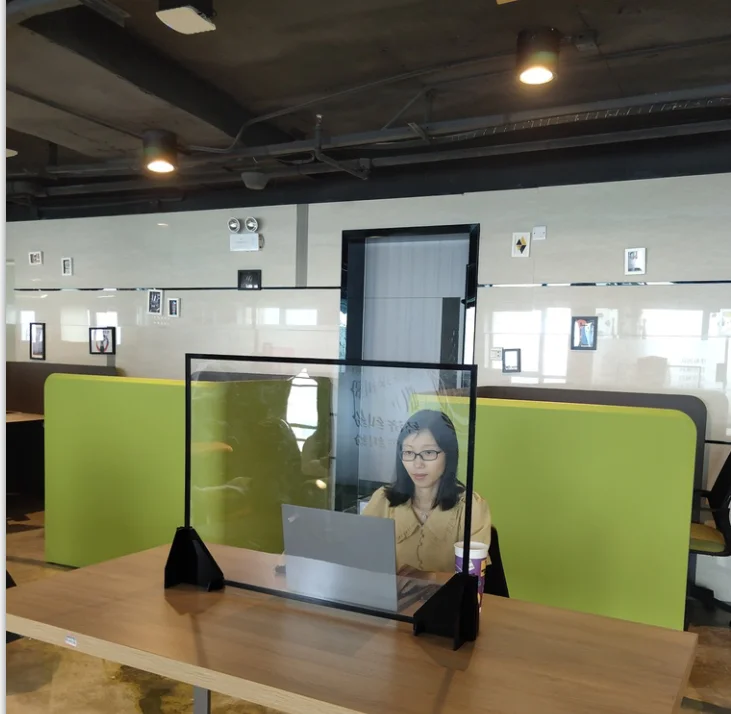 Tmj919 Acrylic Desk Plastic Protective Sneeze Guards Clear Counter