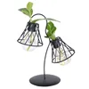 Modern creative metal mini bulb shape vase hydroponic green plant container desktop decoration