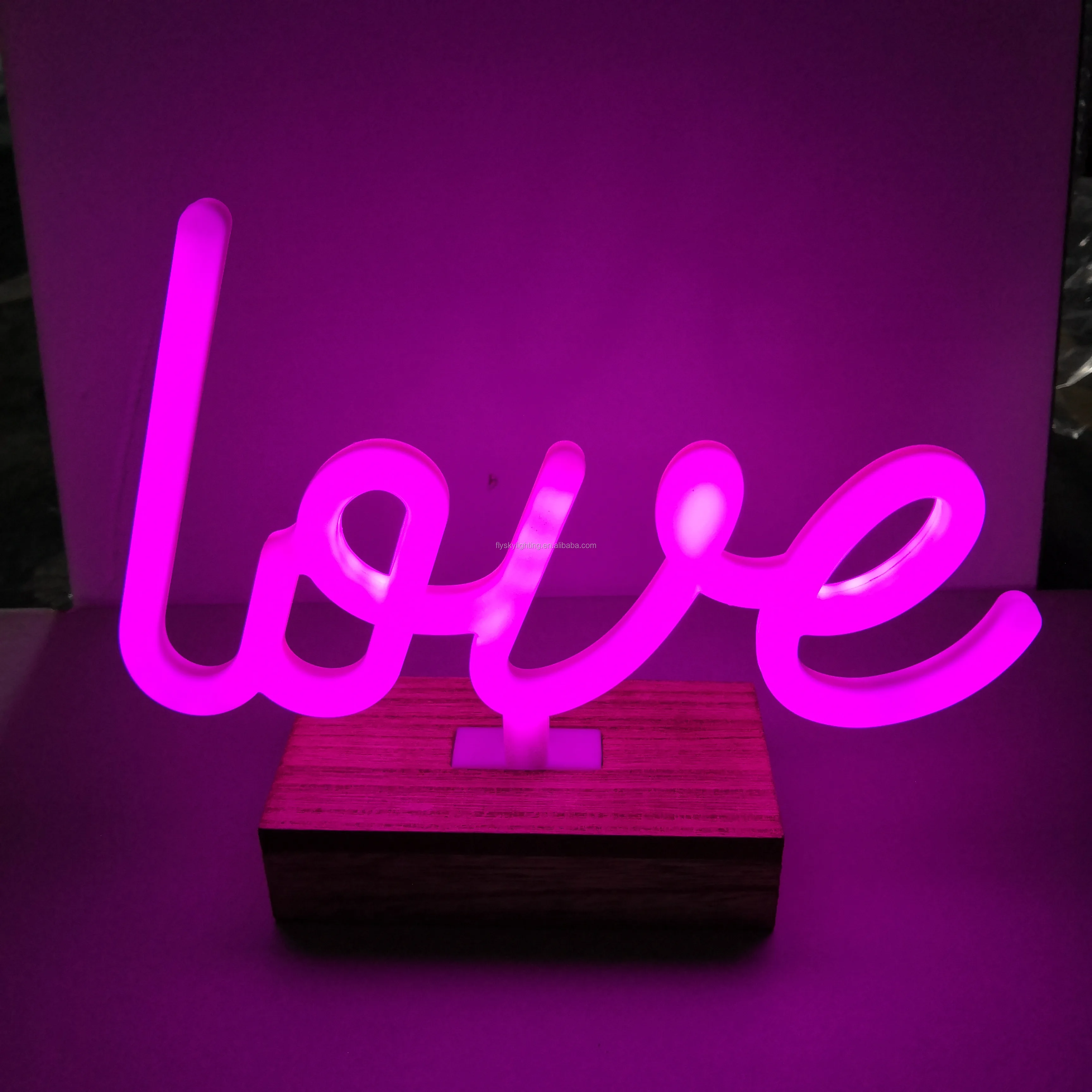 Neon Signs Led Neon Light With Holder Base For Table Light Home Party ...