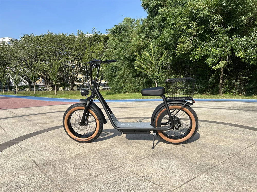 Electric Bicycle Scooter With Baskets &seat The Best Scooter We Choose