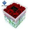 Wholesale customized Transparent clear square plexiglass preserved acrylic flower display box
