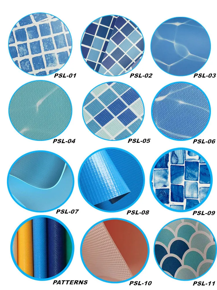 1.5mm Thickness Blue Reinforced PVC Swimming Pool Liner Materials for ...