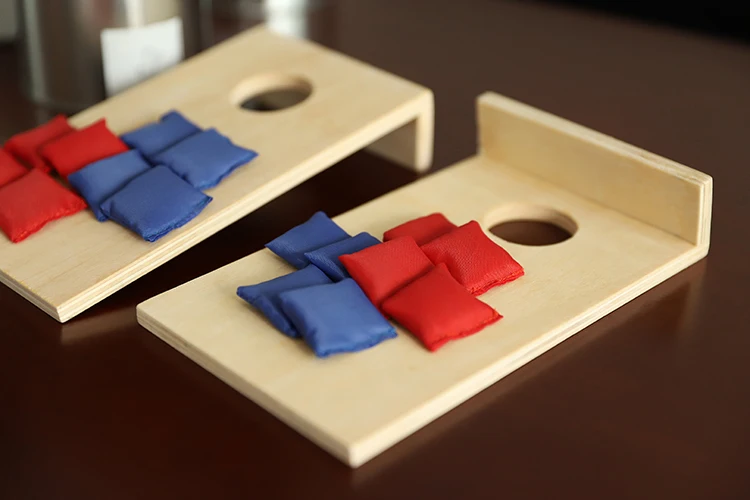 Waffle Games Premium Solid Wooden Tabletop Mini Cornhole Game - Buy